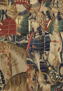 Wandtapijt met de veroveringen van koning Alfons V van Portugal (Conquistas de Alfonso V de Portugal), Tournai. Detail door Flemish School