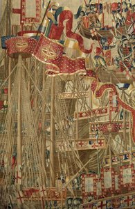 Tapijt met de veroveringen van koning Alfonso V van Portugal (Conquistas de Alfonso V de Portugal), Tournai (detail)
