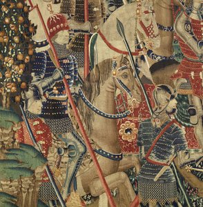 Tapijt met de veroveringen van koning Alfonso V van Portugal (Conquistas de Alfonso V de Portugal), Tournai (detail)