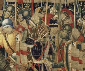 Wandtapijt met de veroveringen van koning Alfons V van Portugal door Flemish School