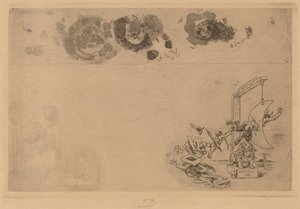 Belgische grens, chaosbiljet door Félicien Rops