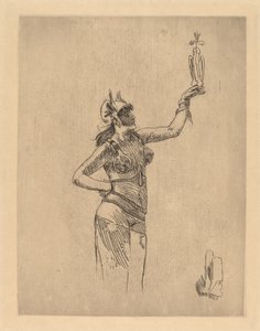 De valkenier (La fauconniere) door Félicien Rops