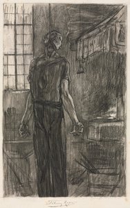 De gehangene in de smederij, ca. 1880 door Félicien Rops