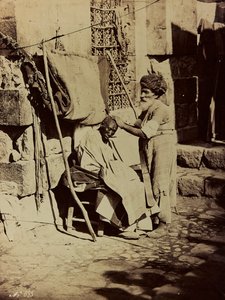 Album Damas et Baalbek: Syrische kapper door Félix Bonfils