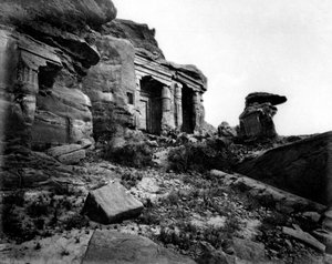 Gebel Silsileh, Egypte, 1878 door Félix Bonfils