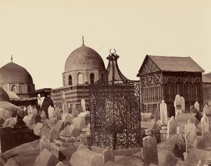 Groepen graven - Damascus door Félix Bonfils