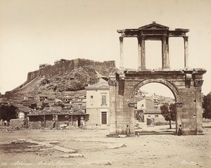 De Boog van Hadrianus op de Akropolis van Athene