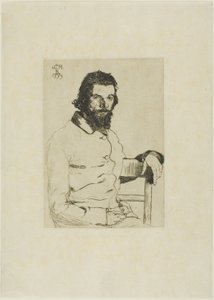 Portret van Meryon door Félix Henri Bracquemond