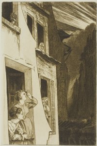 De Eclips door Félix Henri Bracquemond