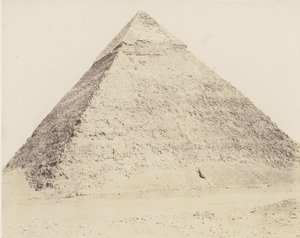 Djizeh Necropolis van Memphis, Piramide van Chephren, 1851-52, gedrukt 1853-54 door Félix Teynard