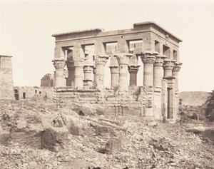 Ile de Fileh Philæ, gebouw van het oosten - Laterale zijde gezien vanaf punt D, 1851-52, gedrukt 1853-54
