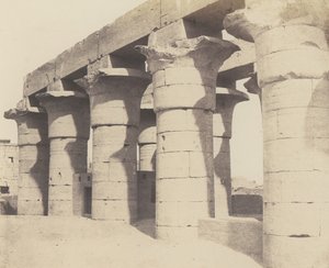Louksor Thebe. Centrale Constructie - Grote Colonnade door Félix Teynard