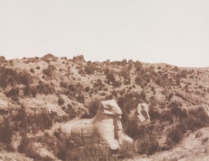 Sfinxen met een Mensenhoofd en met een Ramshoofd bij Punt Y. Karnak Thebe, 1851-1852