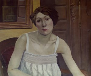Portret van een vrouw op halve lengte