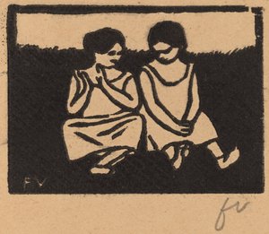 Twee meisjes in hemden, 1893