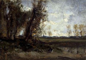 De vijver, tussen 1850 en 1860 door Félix Ziem