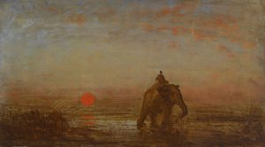 De olifant, 2e helft 19e eeuw door Félix Ziem