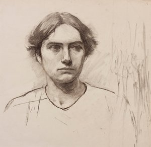 Hoofd van een kunstacademiemodel, c.1900 door Florence Eleanor Shepard