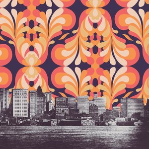 Kleurrijke lucht boven New York door Florent Bodart