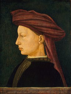 Profielportret van een jonge man door Florentine 15th Century