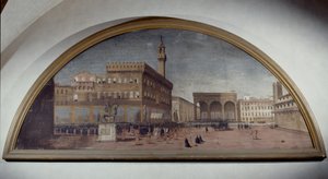 Lunet met uitzicht op Piazza della Signoria, Florence