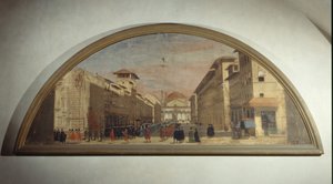 Lunet met uitzicht op Via de Servi, Florence