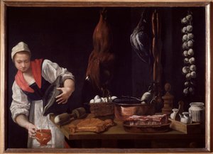 Jonge vrouw in een keuken
