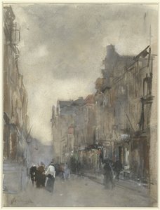 Straatgezicht te Den Haag door Floris Arntzenius (signed by artist)