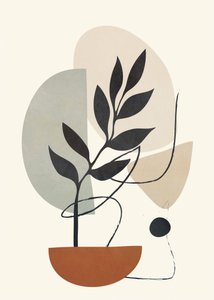 Abstracte potplant