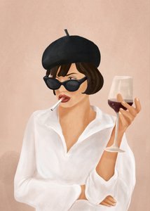 Chique dame in een smoking