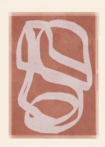 Aardse abstracte stroming door Flow Line