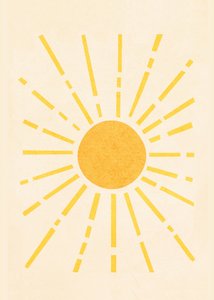 Gouden Sunburst door Flow Line