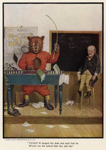Teddy - B sloeg op het bureau en zei dat hij die dag de school zou leiden en zien