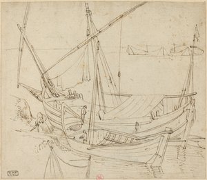 Boten door Follower of Agostino Tassi