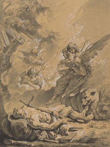 Dood van Sint Hiëronymus door Follower of Francesco Fontebasso