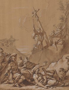 Mozes en de koperen slang door Follower of Francesco Fontebasso