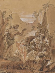 Prediking van Johannes de Doper in de Wildernis door Follower of Francesco Fontebasso