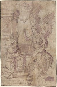 De Annunciatie door Follower of Frans Floris I