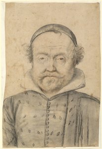Portret van een Bebaarde Man in een Dubbel en Muts door Follower of Lagneau
