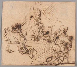 Het Avondmaal in Emmaüs door Follower of Rembrandt van Rijn