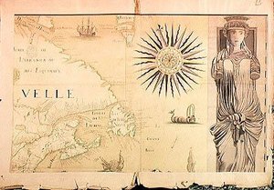 Kaart van Nouvelle-France (Canada) 1699