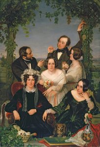 Familiegroep (De familie Bromley) 1844 door Ford Madox Brown