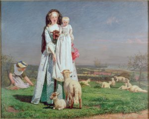 Mooie Baa-Lambs door Ford Madox Brown