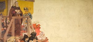 Wycliffe op zijn proces, 1893 door Ford Madox Brown