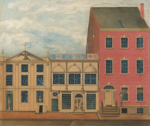 De winkel en het magazijn van Duncan Phyfe, 168-172 Fulton Street, New York City door Formerly attributed to John Rubens Smith