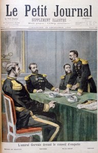 Admiraal Gervais voor de onderzoekscommissie, 1895 door Fortuné Méaulle