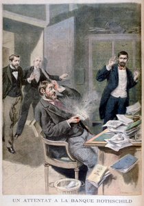 Explosie van een bombrief gestuurd naar Baron Alphonse de Rothschild, 1895