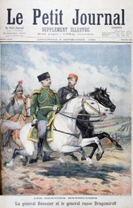 Franse generaal Saussier en Russische generaal Dragomirov, 1895 door Fortuné Méaulle