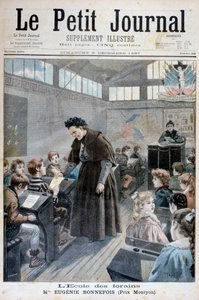 Juffrouw Eugenie Bonnefois, oprichter van een school voor kinderen van kermisarbeiders, 1897