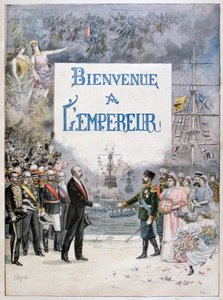 Nicholas II van Rusland en Félix Faure, president van de Franse Republiek, 1896 door Fortuné Méaulle